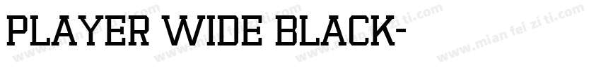 Player Wide Black字体转换